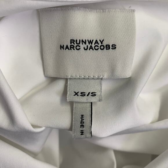 MARC JACOBS RUNWAY Size XS/S White Cotton Oversized One Pocket Shirt - Picture 4 of 6